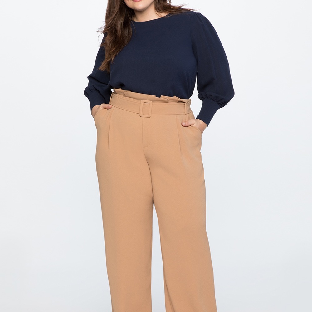 NWOT Eloquii Paperbag Waist Wide Leg Pant